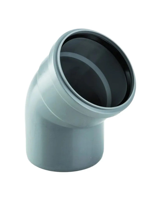 45 degree elbow with Redi F/F connection, diameter 40 mm in PVC N1C47E2