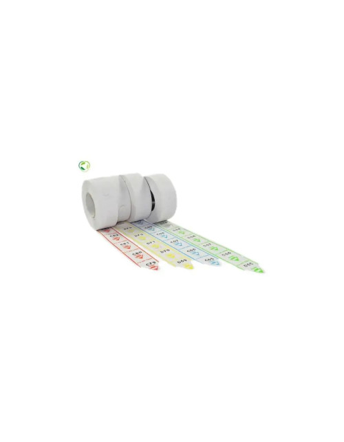 Visel ticket pack rolls of 20,000 tickets each, green colour