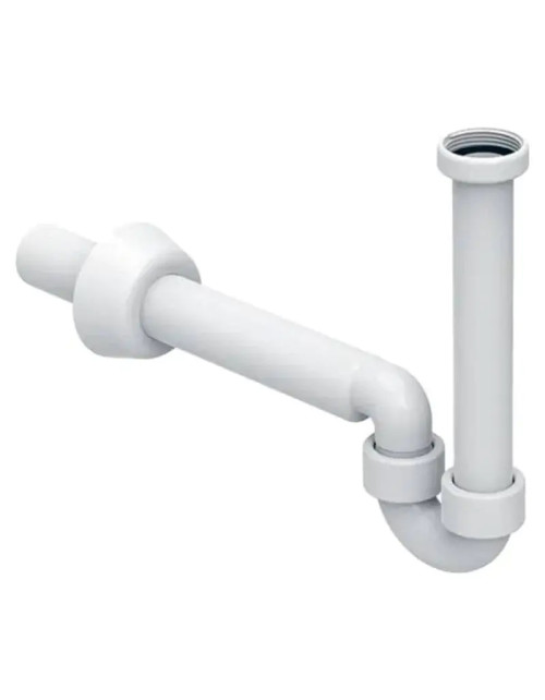 Siphon courbé pour lavabo et bidet Geberit évacuation horizontale Blanc 151.101.11.1