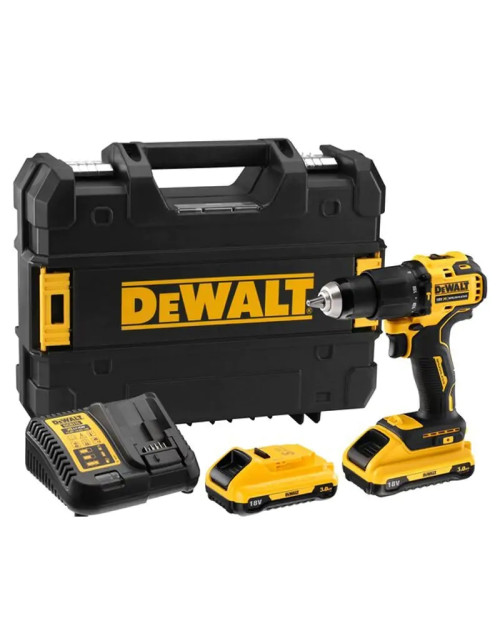 Taladro atornillador DeWALT con 2 baterías 18V XR 3Ah DCD709L2TQW