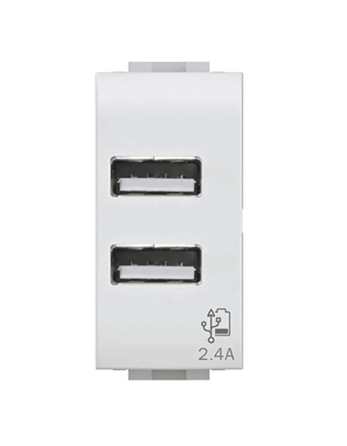 4Box 2.4A double USB socket for Bticino Matix 4B.AM.USB.24