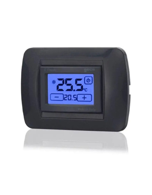 Geca built-in anthracite battery-powered touch screen thermostat 35311653