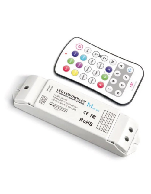 Unité de contrôle Ledco pour LED RGB et télécommande RF pro2 24/12 Vdc CT300