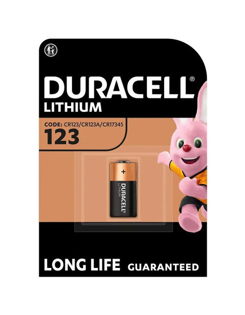 Batería de litio Duracell DL123A 3V para cámaras 302266000