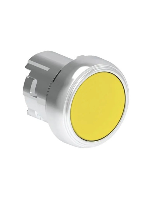 Pulsante ad impulso Lovato Platinum 22 mm Rasato Giallo LPSB105