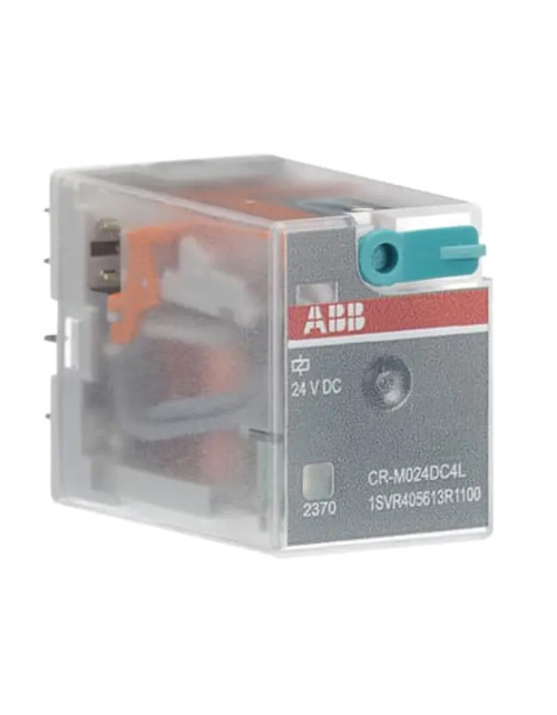 Abb CR-M 24V industrial relay 4 changeover contacts with ER 5850 LED