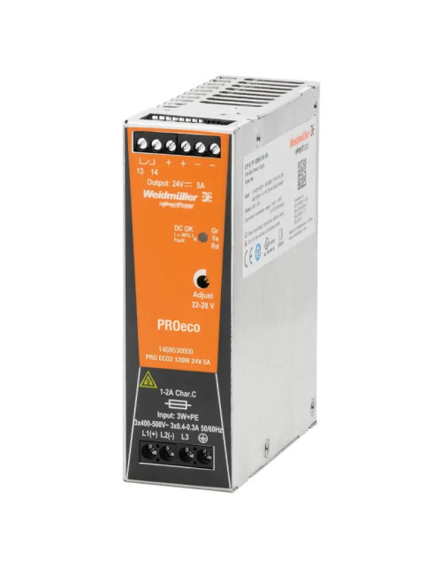 Alimentation à découpage Weidmuller PRO ECO 120W 24VDC 5A 1469530000