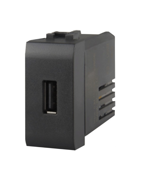 4box USB-Ladegerät für Bticino Axolute Anthrazit 2.1A 4B.HS.USB