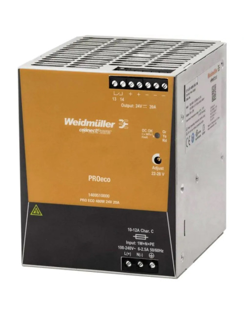 Alimentation à découpage Weidmuller PRO ECO 480W 24V 1469510000