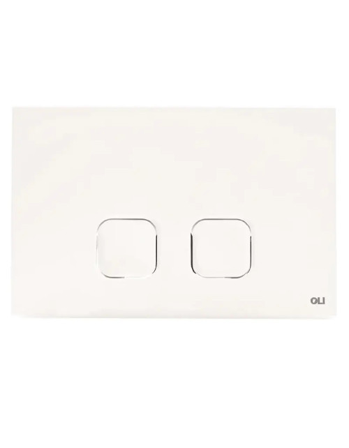 Oli Plain Dual Doppelknopf-Bedienplatte Weiß OL0070826
