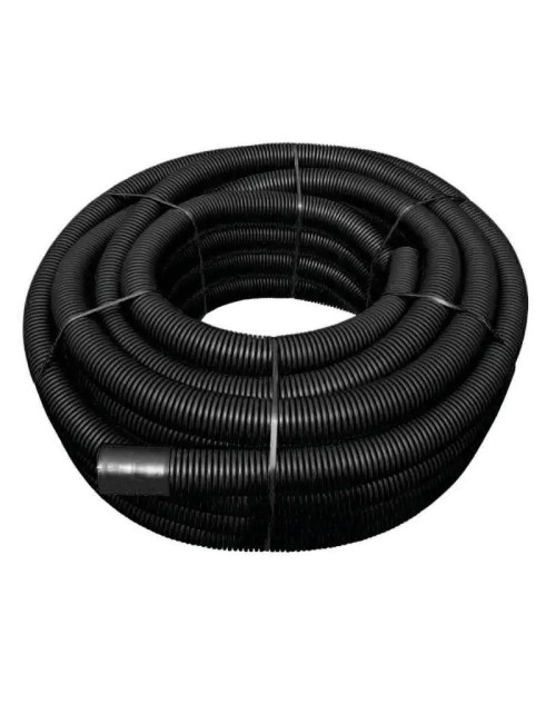 Tube ondulé noir avec tire-fil diamètre 50 mm B10334