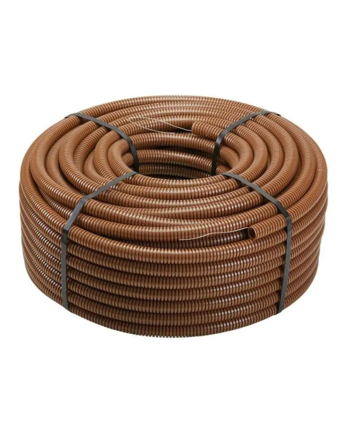 Tube ondulé marron avec tire-fil diamètre 20 mm B11559