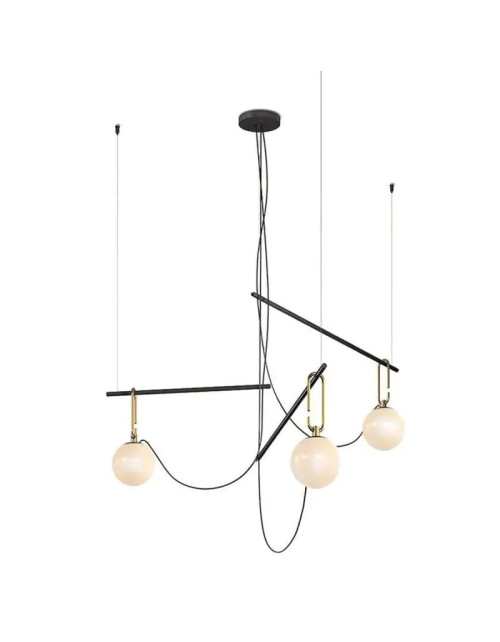 Artemide NH S3-14 Suspensión Negro y latón 1276010A