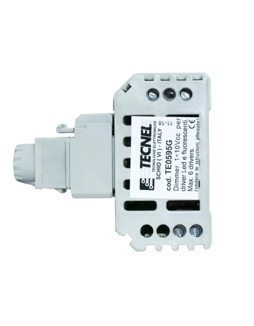 Tecnel Dimmer 0/1-10Vdc passive with 10A Keystone switch Gray TE0595G