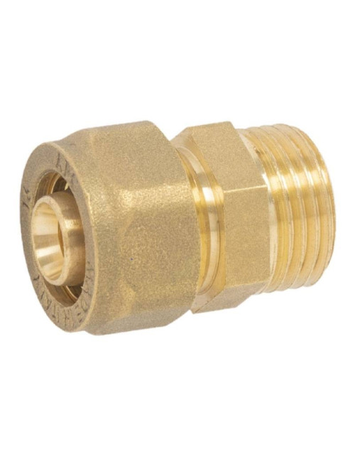 Raccordo dritto Ape M 1/2 x 20 mm in ottone 3701F122020