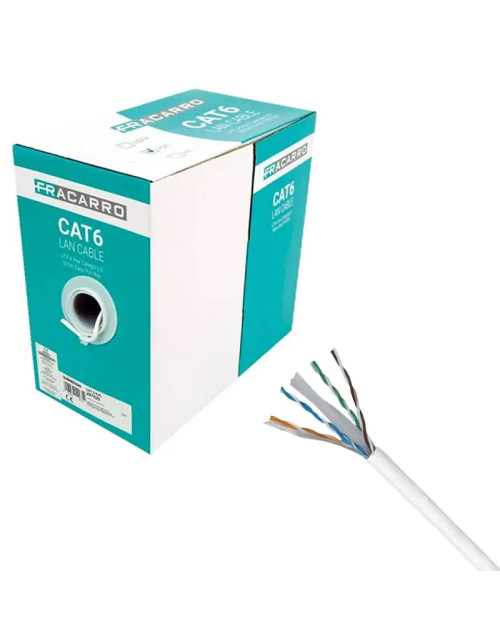 Câble réseau CAT 6 U/UTP Fracarro LSZH gaine cuivre 305m 287530