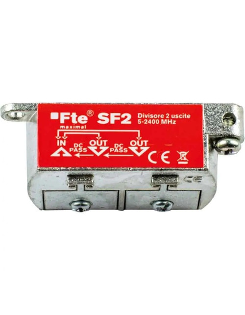 FTE TV divider for digital terrestrial and satellite 2 4db outputs