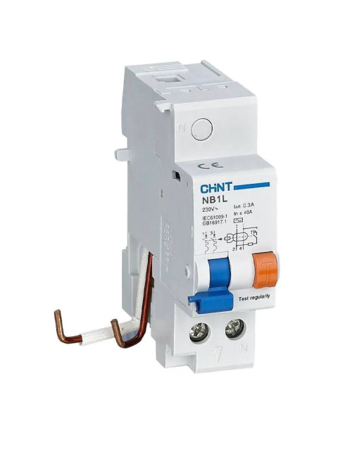 Chint Differenzialblock NB1L-40 40A 300MA Typ AC 2P 1,5 Module 198372