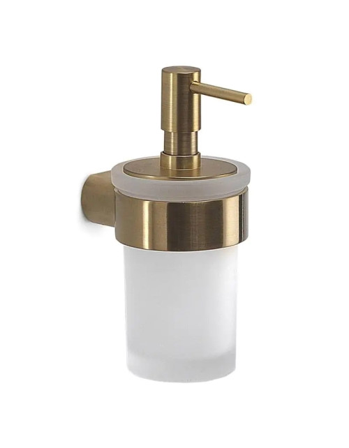 Dispensador de jabón líquido de pared Gedy Pirenei vidrio oro mate PI81-88