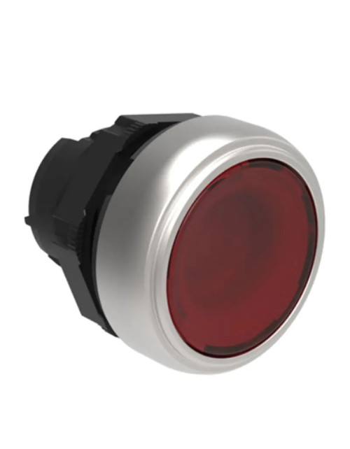 LPCBL104 Bouton-poussoir lumineux Lovato rasé rouge impulsion platine