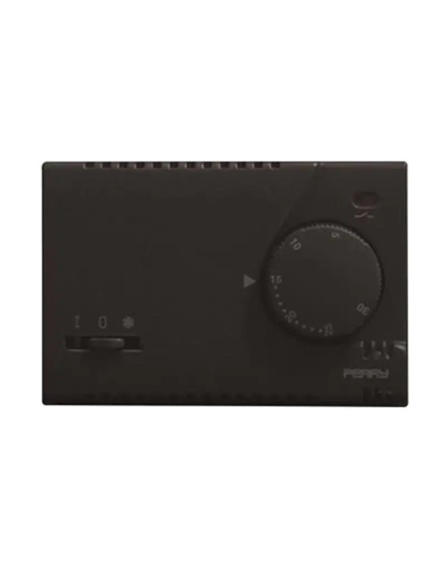 Thermostat mural noir Perry alimentation 230V 1TITE303/MC