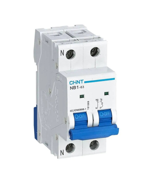 Chint NB1-63 1P+N 50A 6kA C Interrupteur magnétothermique 2 modules 181173