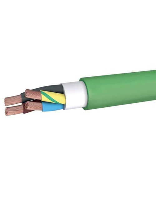 Afumex Double Insulation Cable 3X4mmq 1 Meter Yellow Green FG16OM163G4