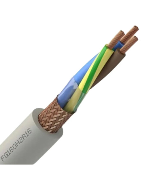 Cable multipolar apantallado FG16OH2R16 3x2,5 mm2 0,6/1 kV con amarillo/verde