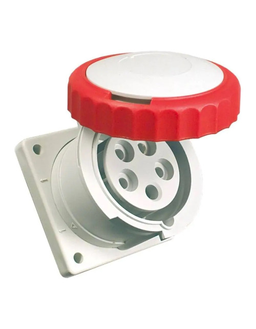 Fanton Base de empotrar industrial 3P+N+T 16A 400V IP67 rojo 71545