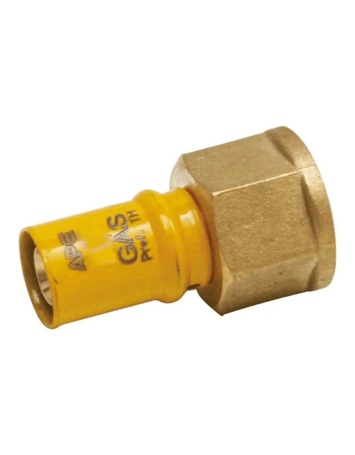 Straight fitting for gas Ape F 3/4 x 26 mm brass 3AP6023426