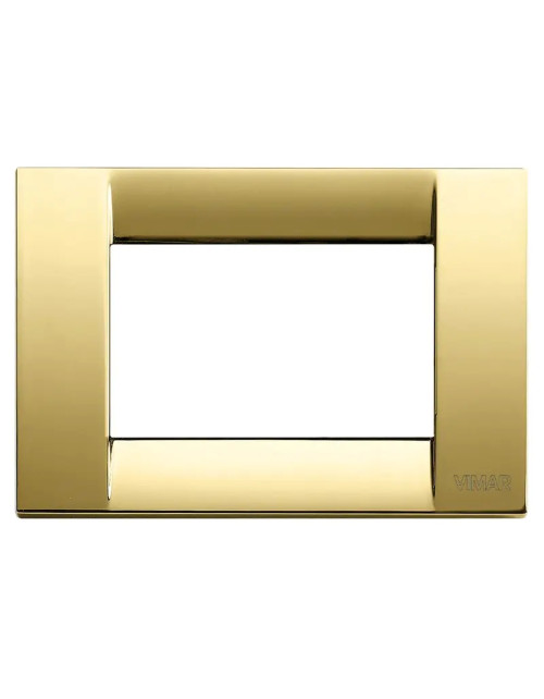 Vimar Placa metálica Idea classic 3 módulos en oro brillo 16733.32