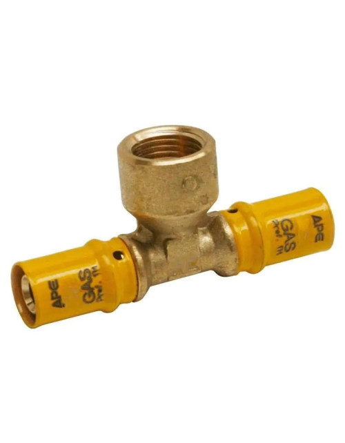 T-fitting for gas Ape F 3/4 x 20 mm in brass 3AP6323420