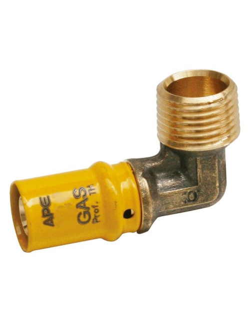 Ape M gas elbow fitting 1 inch x 32 mm brass 3AP6530132