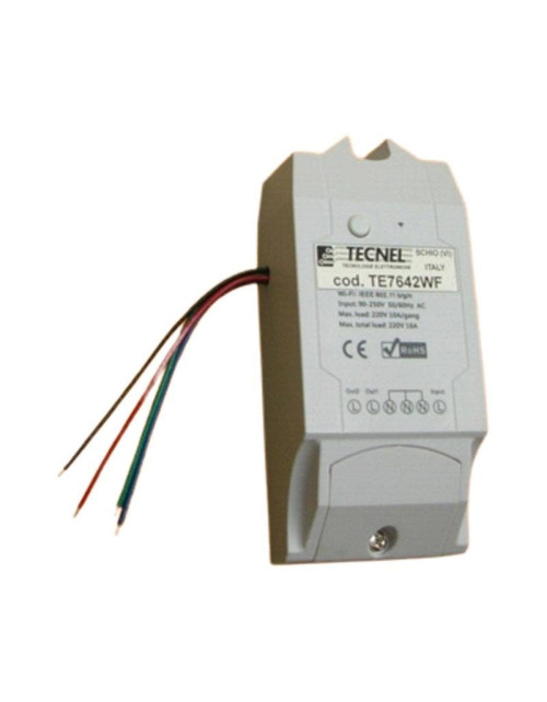 Tecnel Push and WiFi Step-by-Step Relay 2 Channels 10A 230V TE7642WF