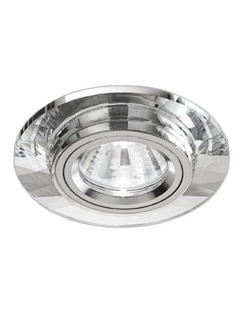 Nobile fixed recessed spotlight in mirrored glass, 60mm hole 9092