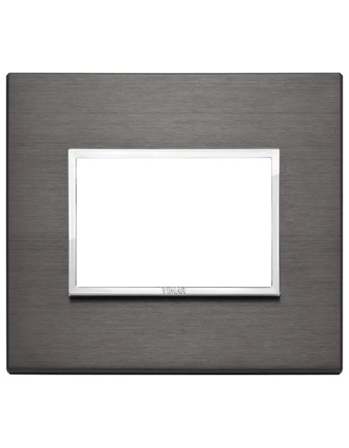 Placca Vimar Eikon Evo 3 moduli grigio lava 21653.03