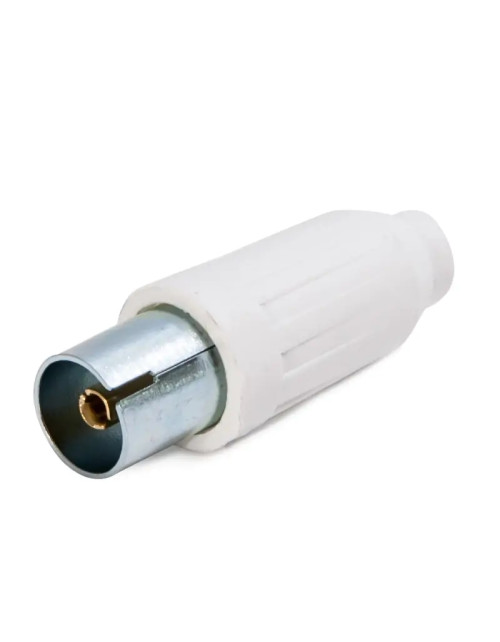 Prise TV coaxiale Master diamètre 9,5mm blanc 00595