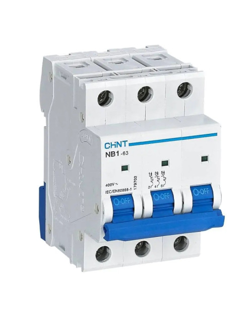 Chint NB1-63 3P 25A 6kA C Interrupteur magnétothermique 3 modules 180364