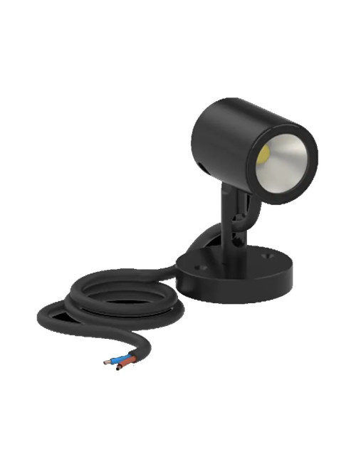 Lombardo AGO WALL Foco exterior LED 6W 3000K Negro LL126005D3