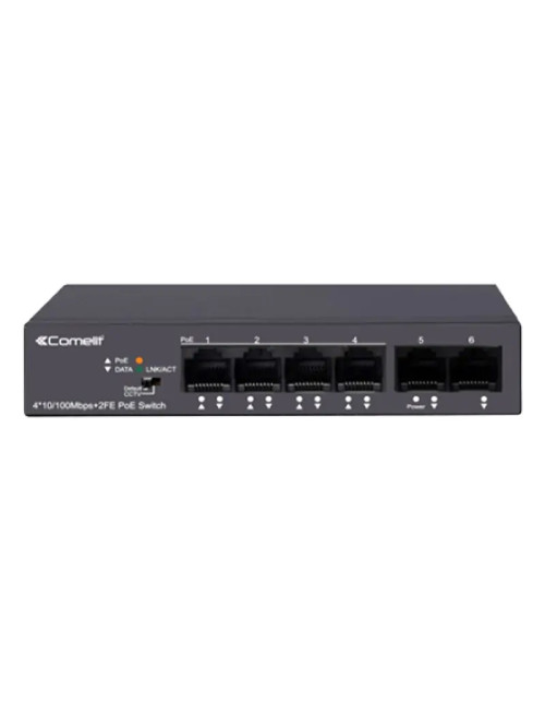 Comelit network switch 4 POE ports + 2 Uplink 10/100 Mbps IPSWP06N100A