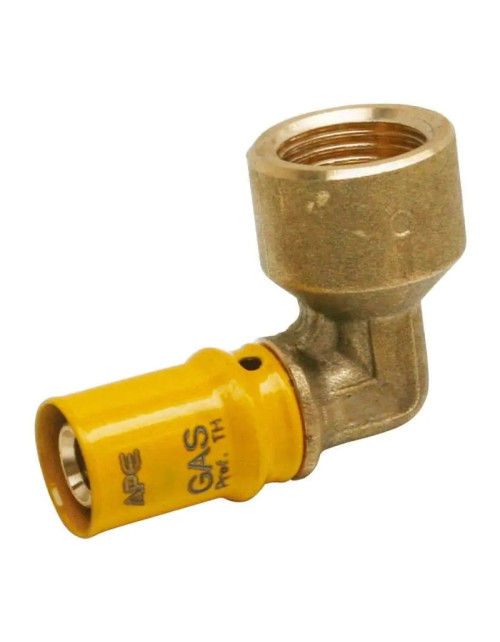 Racor codo gas Ape F 3/4 x 20 mm latón 3AP6523420