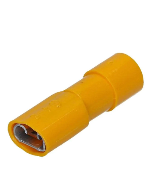 Female Cembre yellow flat plug 6.35x0.8mm 100 pieces GF-F608P