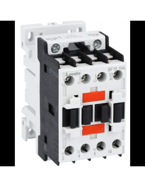 Contactor tripolar Lovato 18A 1 contacto bobina auxiliar 230VAC BF1810A230