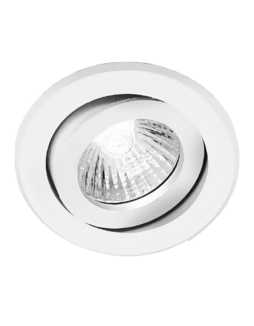 Nobile Adjustable White Round Recessed Spotlight 9086/BI