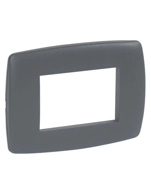 Legrand Vela round anthracite plate 3 modules 685815