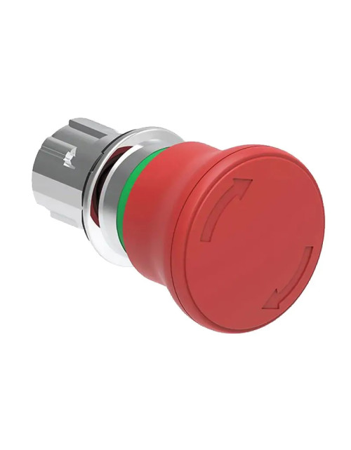 Pulsador tipo hongo Lovato Platinum de 40 mm giratorio rojo LPSB6644