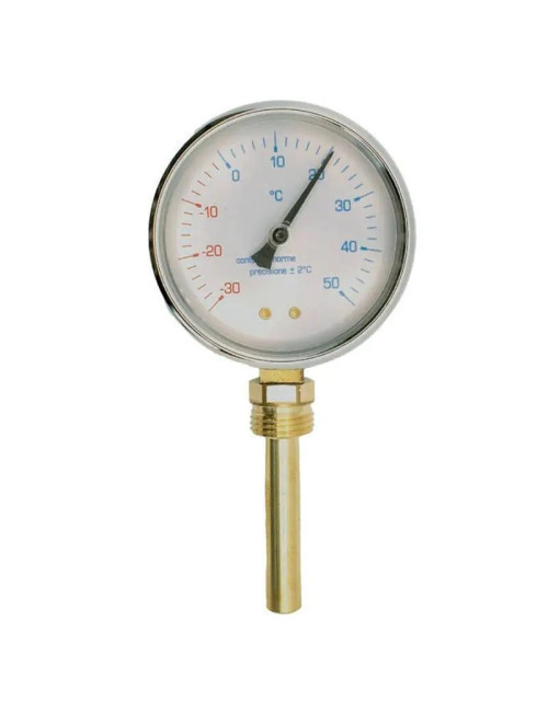 Thermomètre bimétallique Ferrari Diamètre 80 mm 1/2 L 100 mm 110494