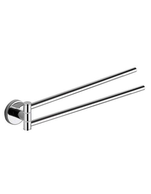 Toallero de baño abatible de pared Gedy Felce cromo FE23-13 0000FE231300100