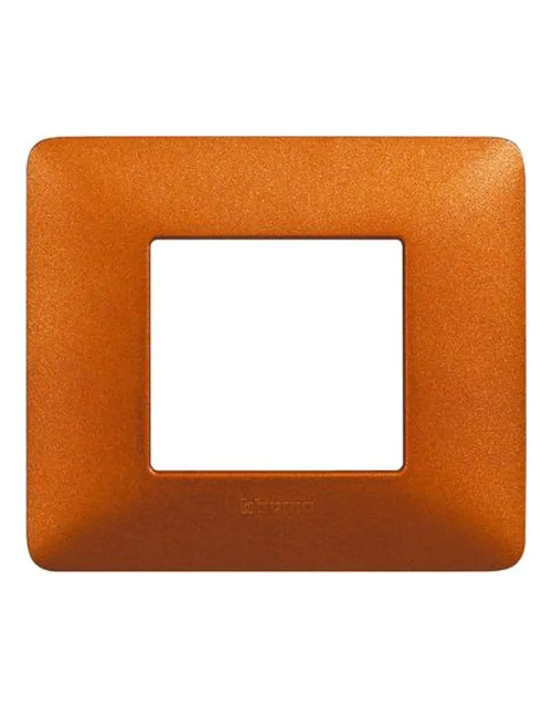 Placca Bticino Matix 2 moduli rosso terra AM4802TRT