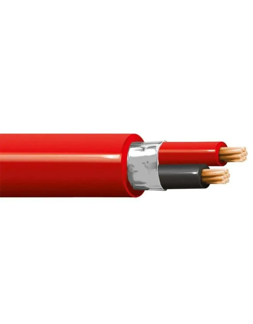 Câble incendie TW/SCH 2x1 mm2 rouge LSZH EN50200 PH120